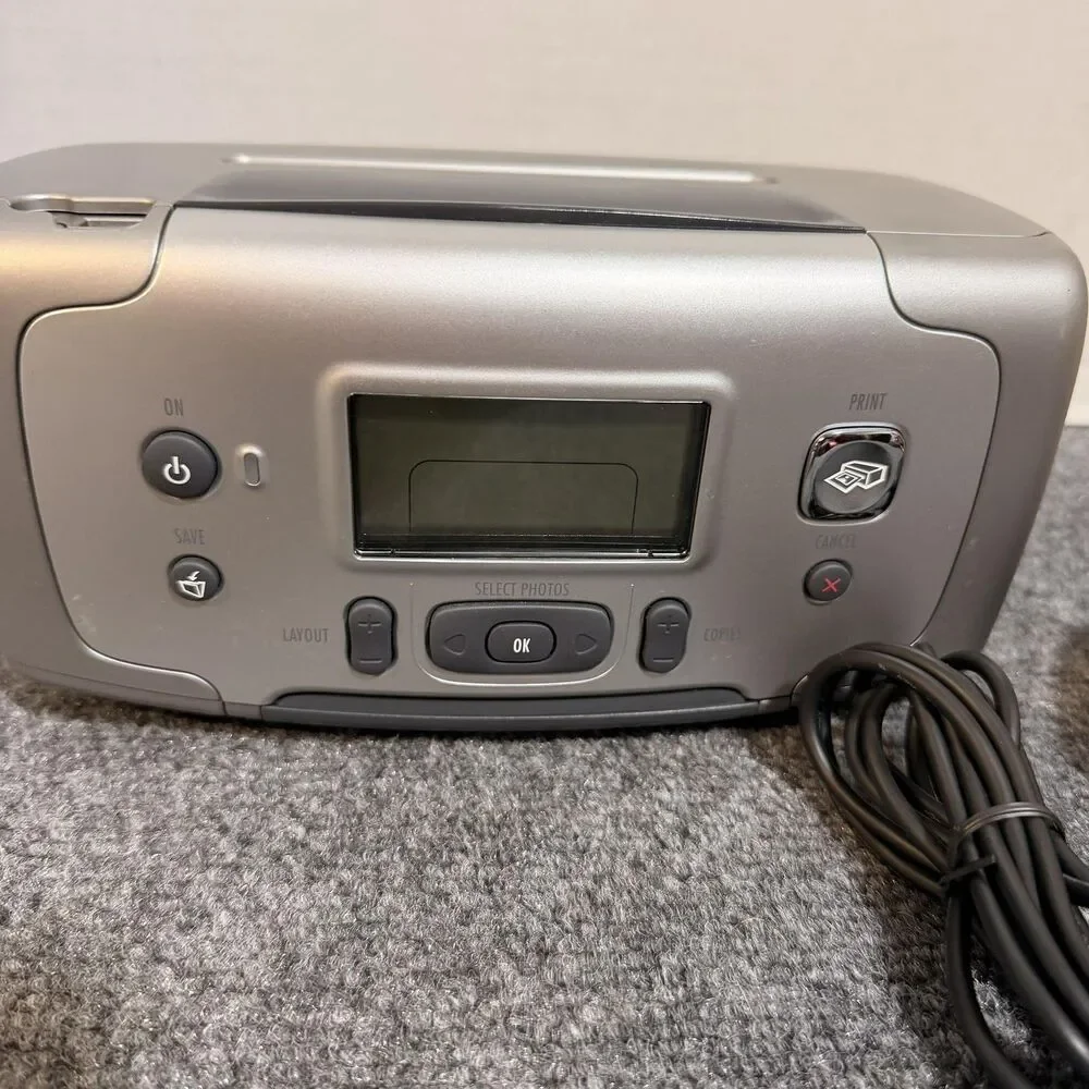 HP PhotoSmart 145 Digital Photo Printer Q3025A Inkjet Color AC Adapter Gray